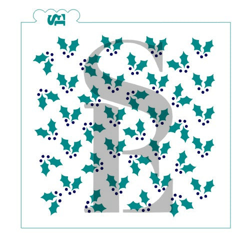 Holly Scattered, Single and Layered Background Digital Design