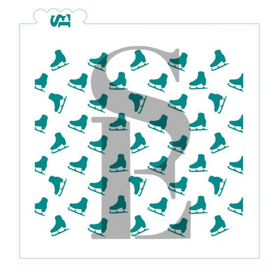 Ice Skates and Background Bundle Digital Design