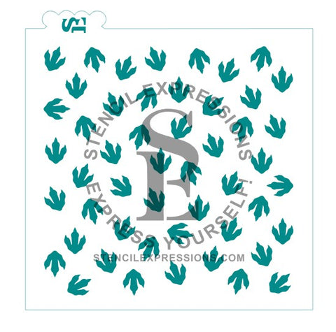 Dinosaur Tracks / Feet Background Digital Design