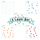 Festive Banner Background, Layered Set of 5 Digital SVG Design Download *