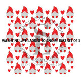 Gnomes Background Valentine's Day ADD-ON Layer Digital Stencil Design *