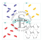 Umbrella Scatter Layered Background Digital Design