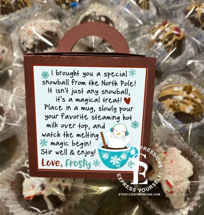 Melissa’s Hot Cocoa Bomb Gift Box Cut Pattern Digital Download
