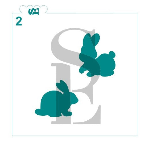 Bunny Silhouette Stencils Bundle Digital Design