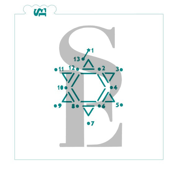Star of David Hanukkah Connect The Dot PYO Digital Design
