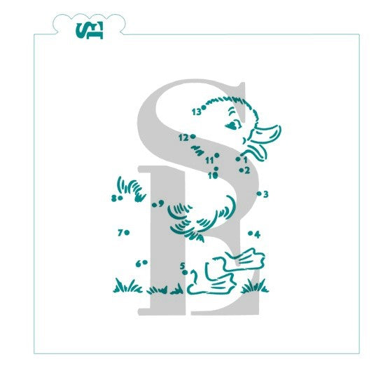 Duckling Connect The Dot PYO Digital Download cookie stencil