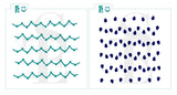 Christmas Lights #3, Single and Layered Background Stencils for Cookies, Cakes & Culinary