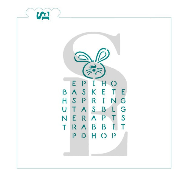 Easter Egg Shaped Word Search with Bag Topper Digital Design