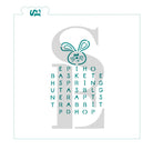 Easter Egg Shaped Word Search with Bag Topper Digital Design