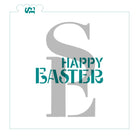Happy Easter Greeting #1 Stencil for Cookies, Cakes & Culinary