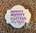Hippity Hoppity Easter's On It's Way Stencil for Cookies, Cakes & Culinary