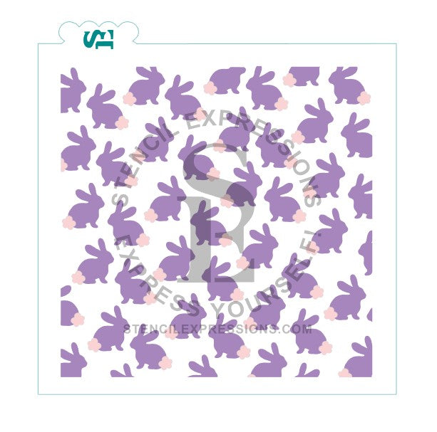 Chocolate Bunnies Layered Background for cookies cakes culinary *