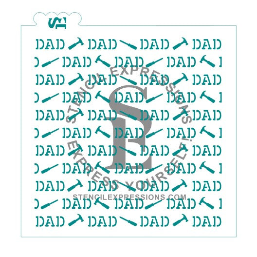 DAD - Tools Typewriter Background For Cookies, Cakes, Culinary