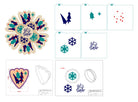 Boho Trees Let It Snow Snowflakes Platter 6 Pc Digital Design