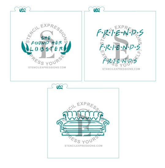 FRIENDS Bundle: Title, Lobster, Couch PYO For Cookies, Cakes, Culinary