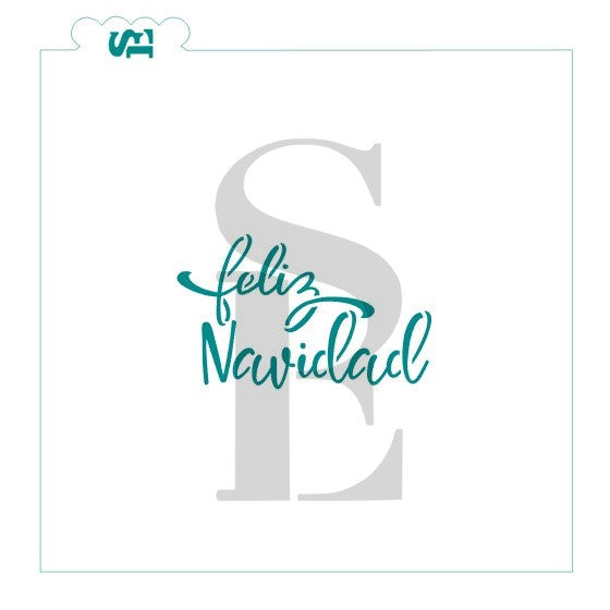 Feliz Navidad #1 Greeting Digital Design Cookie Stencil