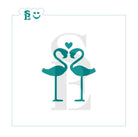 Flamingo Love Stencil for Cookies, Cakes & Culinary