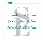 Friends Food & Fun Set of 3 Digital Design Cookie Stencil
