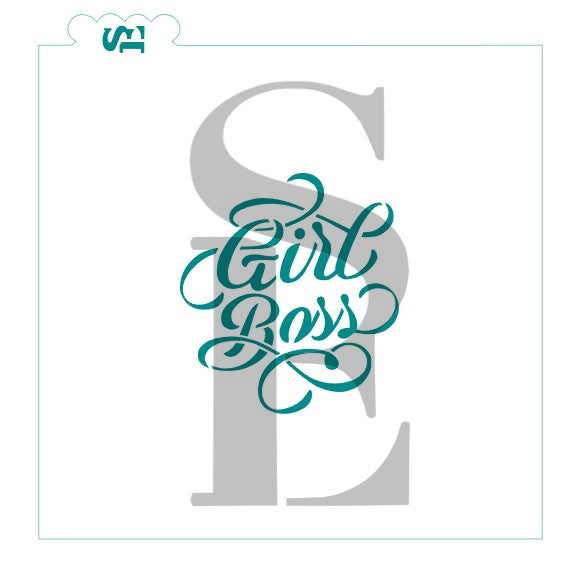 Girl Boss Sentiment Digital Design Cookie Stencil