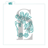 Boo Ghost Trick Or Treater PYO Digital Design cookie stencil