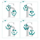 Scarecrow / Jack-O-Lantern Faces #1-4 Bundle Digital Design Cookie Stencil