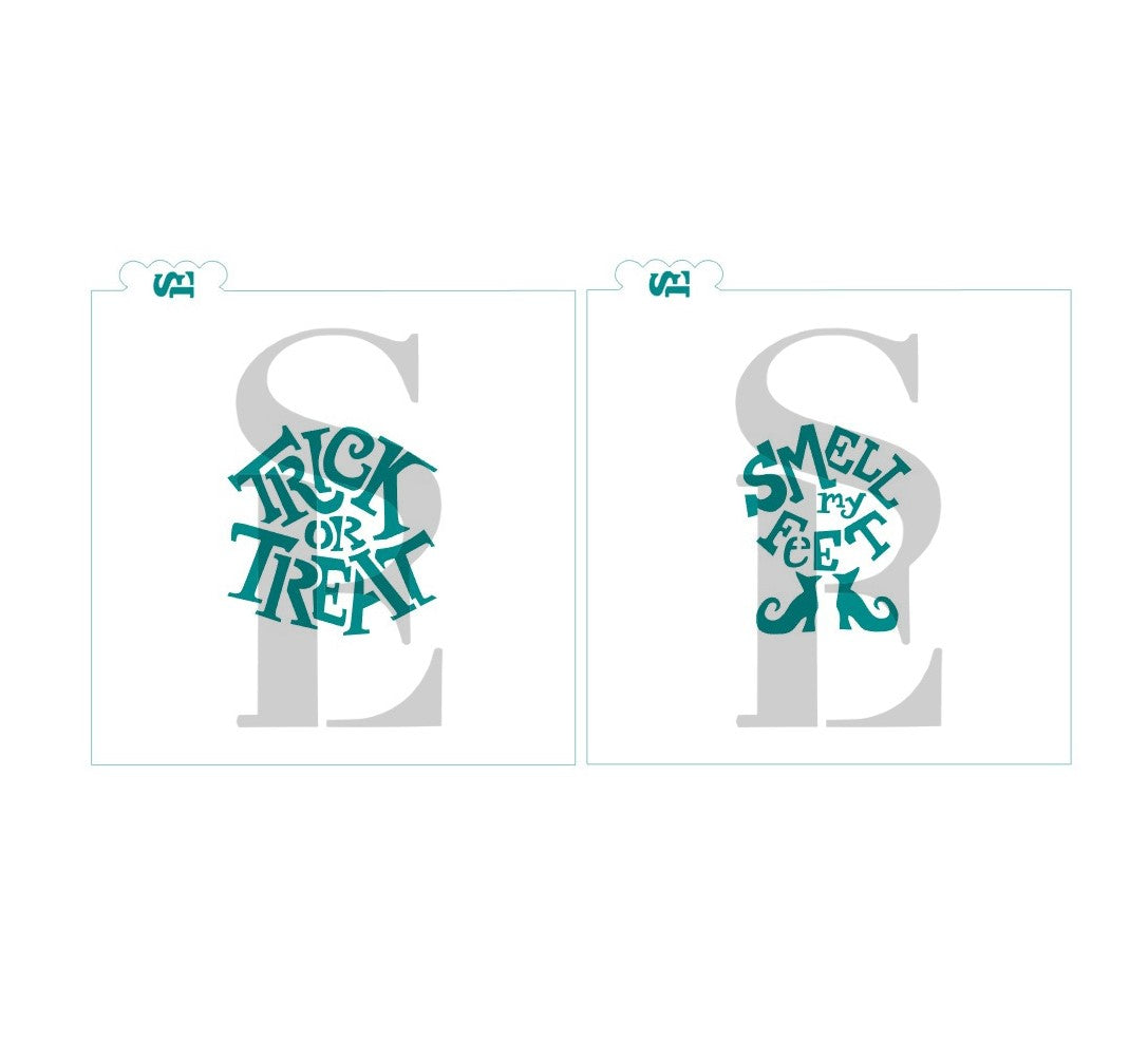 Trick or Treat & Smell My Feet Sentiment Bundle Digital Design