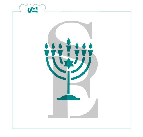 Hanukkah Menorah Stencil for Cookies, Cakes & Culinary