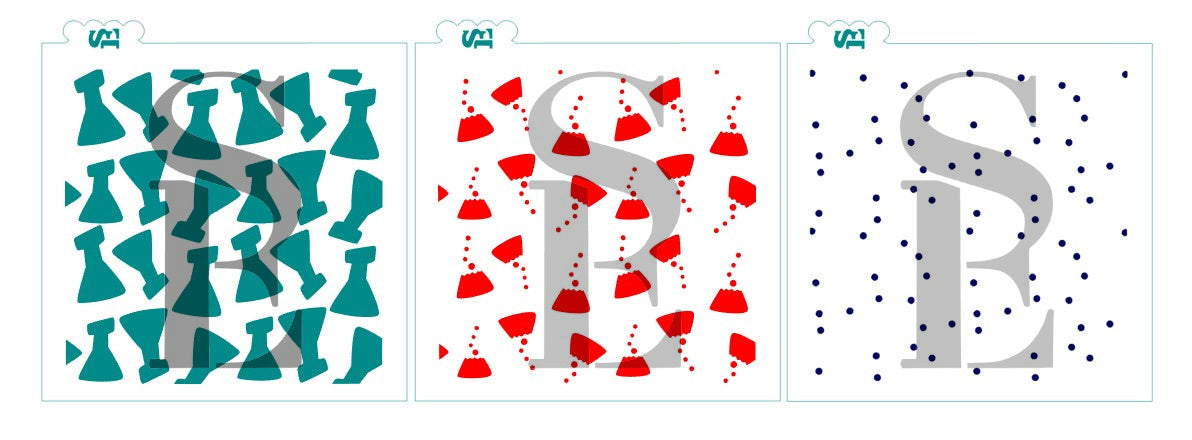 Science Beakers Layered Background Digital Design Cookie Stencil