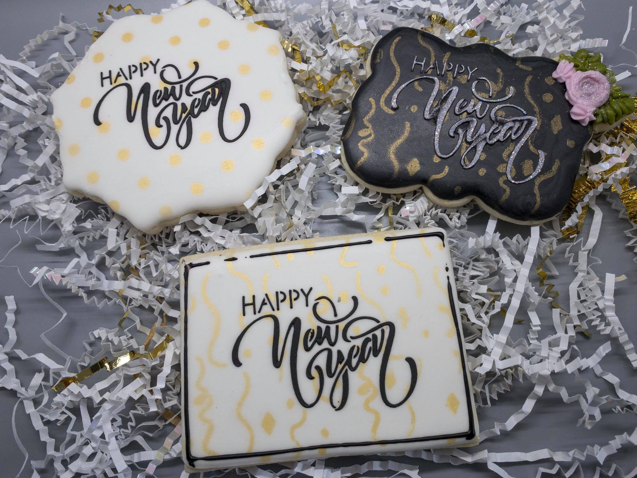 Streamers & Confetti Background Digital Design Cookie Stencil Wish Upon a Cookie TX