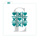 Valentine's Tic-Tac-Toe, Single or Layered Stencil