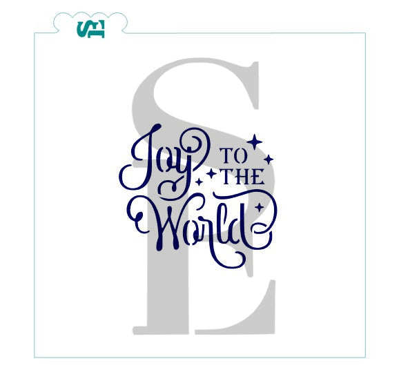 Joy To The World Digital Design Cookie Stencil
