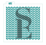 Knit Sweater Background Stencil for Cookies, Cakes & Culinary