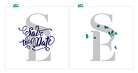 Save The Date Layered Digital Design cookie stencil