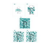 A Groovy Birthday Bundle of 5 Stencils For Cookies, Cakes, Culinary