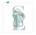 Valentine's Gumball Machine PYO & "I Chews You!" Bundle Digital Design Cookie Stencil