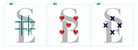 Valentine's Tic-Tac-Toe, Single or Layered Stencil
