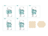Wedding Party Names - Bride Bridesmaid Maid Matron of Honor Flower Girl Digital Designs cookie Stencils