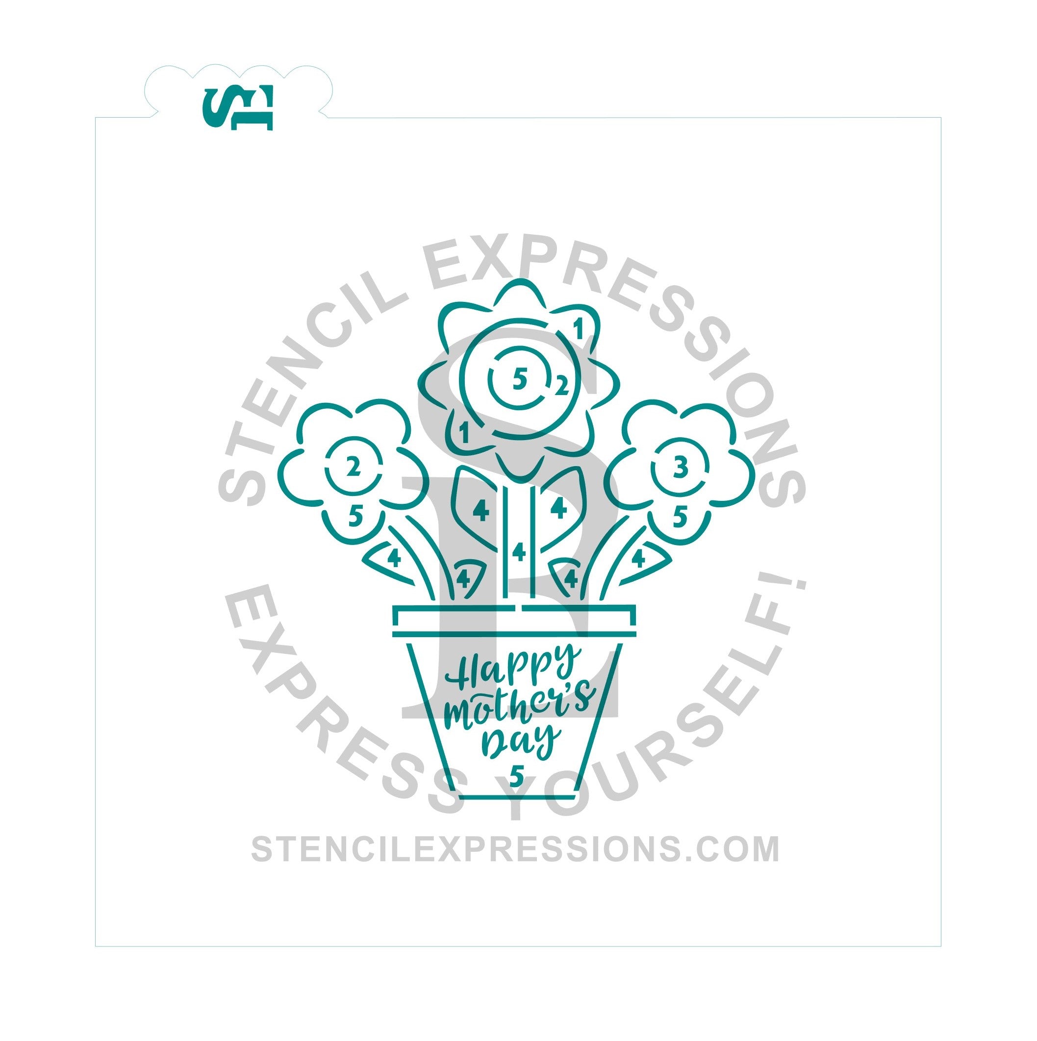 Mother's Day Flowers Paint by Numbers PYO Digital Design