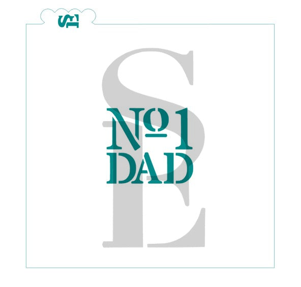 No. 1 DAD Digital Design Cookie Stencil
