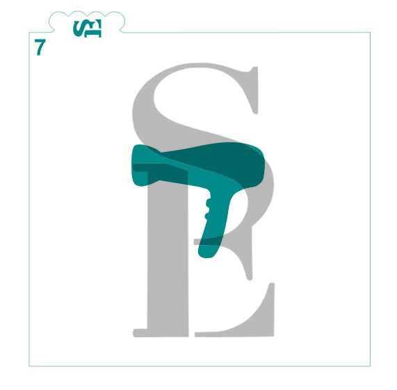 Beauty Salon Tools Bundle of 8 Digital Designs