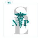 Medical Caduceus MD RN NP PA RM, Single and Layered Digital Design Cookie Stencil