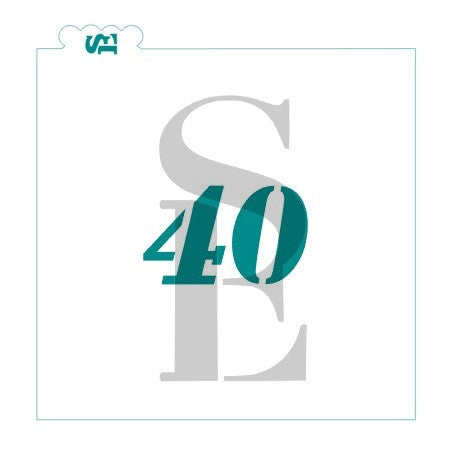 40, 50, 60 or 70 Numbers Digital Design Cookie Stencils great for anniversaries or birthdays
