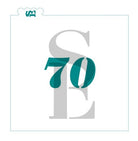 40, 50, 60 or 70 Numbers Digital Design Cookie Stencils great for anniversaries or birthdays