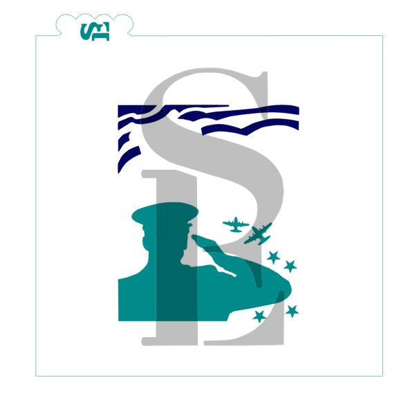 Soldier Saluting Stencil for Cookies, Cakes & Culinary