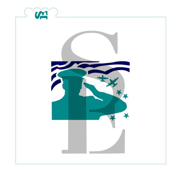 Soldier Saluting Stencil for Cookies, Cakes & Culinary