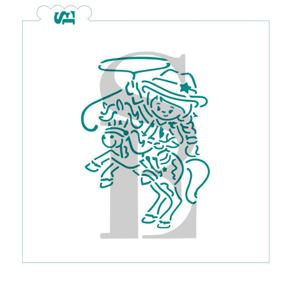 Cowboy & Cowgirl PYO Bundle Digital Design cookie stencils cookies by Laurie at Whisk Confections