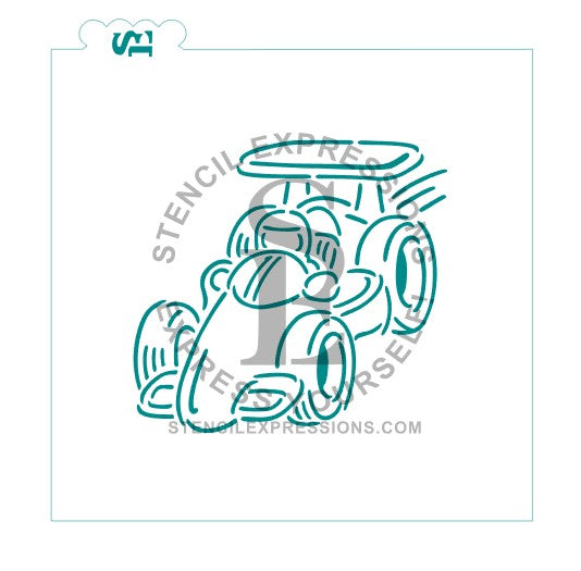 Race Car PYO Stencil for Cookies, Cakes, Culinary