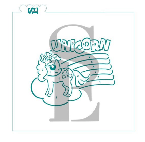 Unicorn Paint By Numbers PYO & Color Key Bundle Digital Design