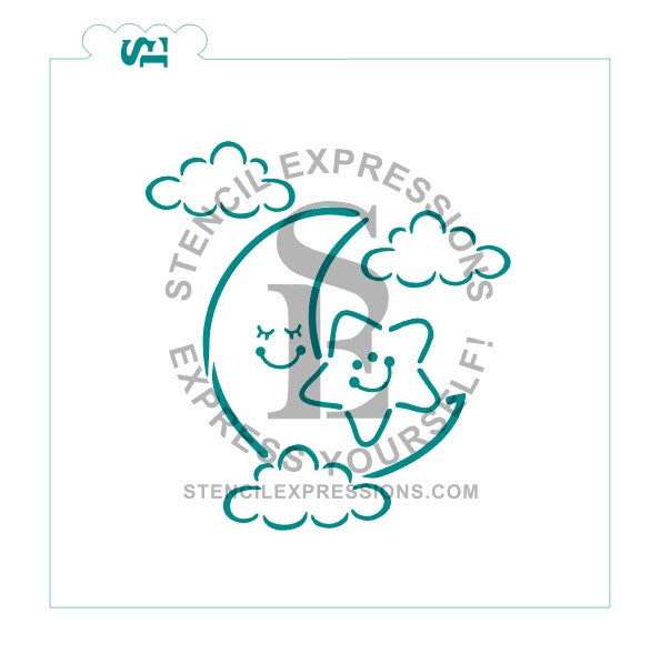 Moon, Star and Clouds PYO for Cookies, Cakes, Culinary