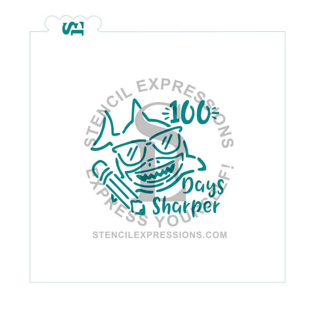 100 Days of School PYO Bundle of 4 Stencils for Cookies Cakes Culinary